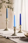 Anthropologie Unscented Taper Candle Set, Mixed Blues