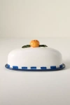 Anthropologie Valencia Citrus Stoneware Butter Dish