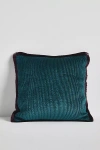 Anthropologie Valentina Washed Velvet Cushion In Blue