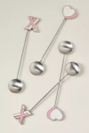 Anthropologie Valentine's Day Teaspoons, Set Of 4 In Silver