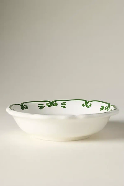 Anthropologie Vanessa Italian Earthenware Pasta Bowl, Set Of 4 In White