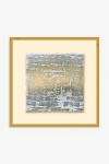 Anthropologie Velvet Brushstroke Shadowbox Wall Art In White
