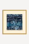 Anthropologie Velvet Brushstroke Shadowbox Wall Art In Blue