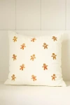 Anthropologie Velvet Corduroy Embroidered Icon Pillow In Neutral