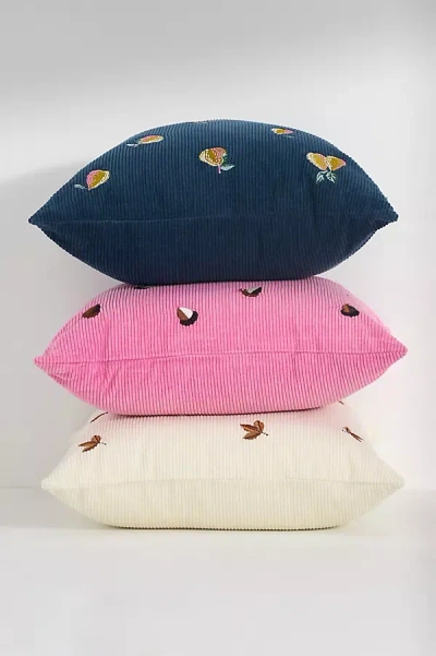 Anthropologie Velvet Corduroy Icon Pillow In Multi