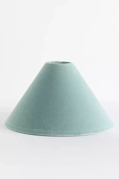 Anthropologie Velvet Empire Lamp Shade In Blue
