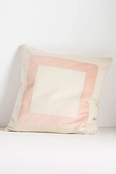 Anthropologie Velvet Frame Pillow In Pink