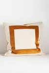 Anthropologie Velvet Frame Pillow In Orange