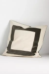 Anthropologie Velvet Frame Pillow In Green