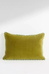 Anthropologie Velvet Milo Pillow In Green