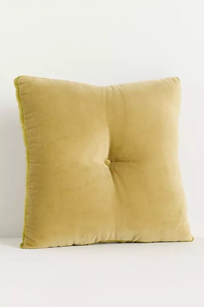 Anthropologie Velvet Mini Trova Pillow In Yellow