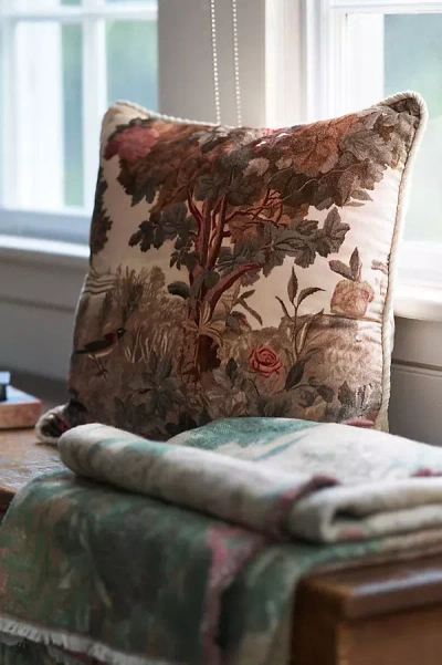Anthropologie Velvet Tapestry Pillow