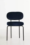 Anthropologie Velvet Tashi Dining Chair In Blue
