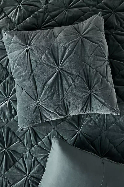 Anthropologie Velvet Trova Euro Sham In Blue