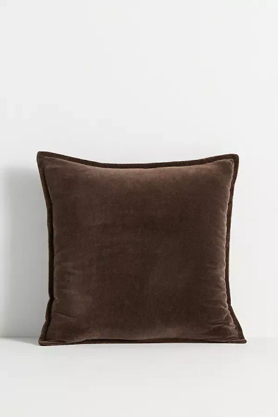 Anthropologie Velvet Trova Pillow In Brown