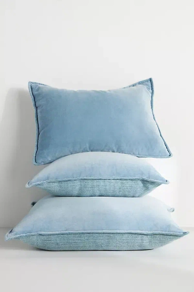 Anthropologie Velvet Trova Pillow In Blue