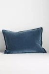 Anthropologie Velvet Trova Pillow In Blue