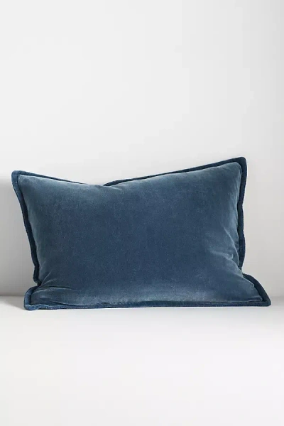 Anthropologie Velvet Trova Pillow In Blue