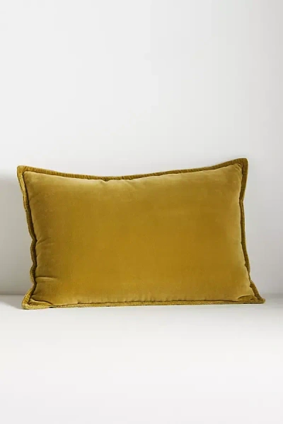 Anthropologie Velvet Trova Pillow In Yellow