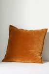 Anthropologie Velvet Trova Cushion In Orange