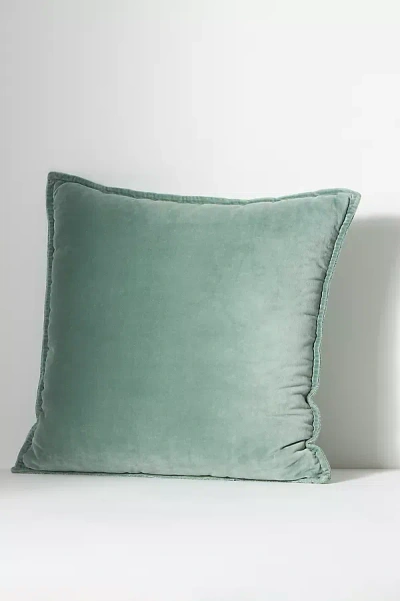Anthropologie Velvet Trova Cushion In Blue