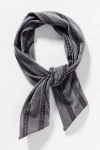 Anthropologie Velvet Twist-top Wire Headband In Gray