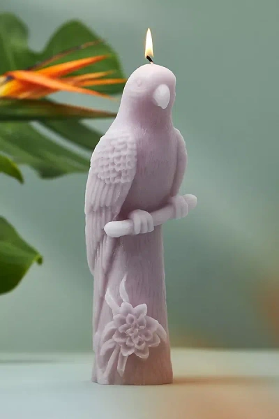 Anthropologie Vera Parrot Shaped Wax Candle In Purple