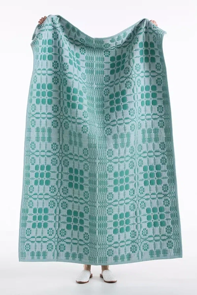 Anthropologie Vera Throw Blanket In Green