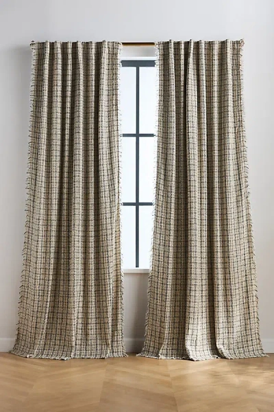 Anthropologie Verity Tweed Blackout Curtain In Animal Print
