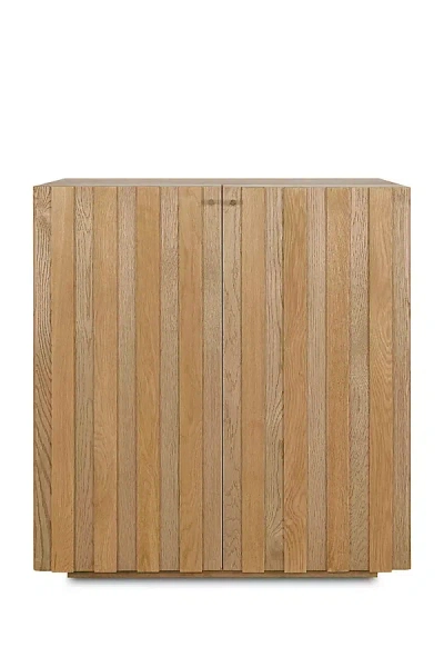 Anthropologie Vermentino Oak Bar Cabinet In Brown