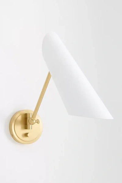Anthropologie Vest Metal Single Arm Sconce In White