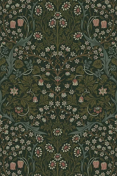 Anthropologie Victorian Garden Floral Vintage Peel-and-stick Wallpaper In Multi