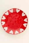 Anthropologie Vida Icon Stoneware Dessert Plate: Valentine's Day Edition In Red
