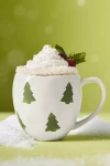 Anthropologie Vida Icon Stoneware Mug: Holiday Edition In White