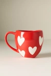 Anthropologie Vida Icon Stoneware Mug: Valentine's Day Edition In Red