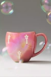 Anthropologie Vida Luster Stoneware Mug In Pink