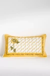 Anthropologie Violette Cotton Embroidered Pillow