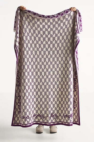 Anthropologie Violette Cotton Woven Throw