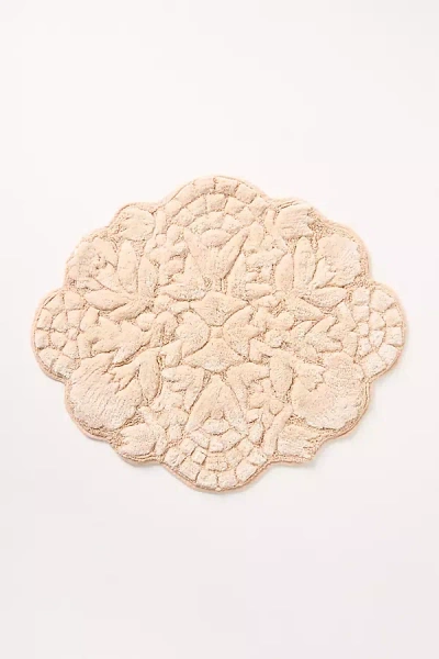 Anthropologie Vivi Sculpted Bathmat In Orange