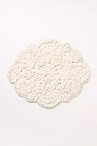 Anthropologie Vivi Sculpted Bathmat In White