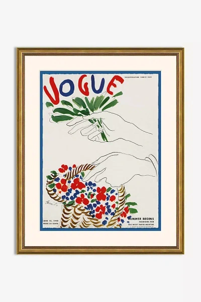 Anthropologie Vogue Cover, " Hands Holding Basking And Flowers" Wall Art In Multi