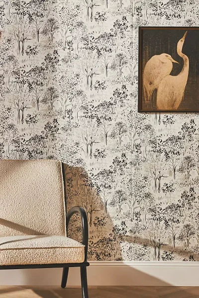 Anthropologie Janetta Wallpaper In Black