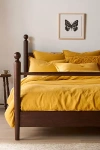 Anthropologie Washed European Flax Linen Duvet Coveru200b In Yellow