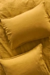 Anthropologie Washed Linen Shams, Set Of 2 In Yellow