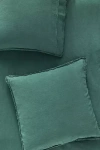Anthropologie Washed Linen Euro Sham In Green