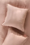 Anthropologie Washed Linen Euro Sham In Brown