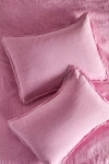 Anthropologie Washed Linen Shams, Set Of 2 In Pink