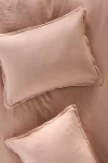 Anthropologie Washed European Flax Linen Shams, Set Of 2 In Pink