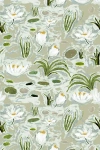 Anthropologie Waterlilies Floral Peel-and-stick Wallpaper