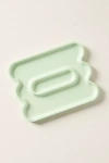 Anthropologie Wavy Resin Catchall Tray In Green